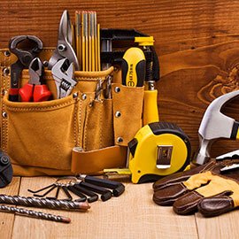 A tool belt full of tools