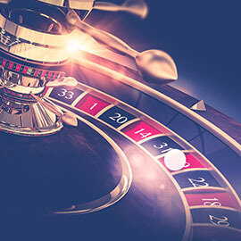 A roulette wheel