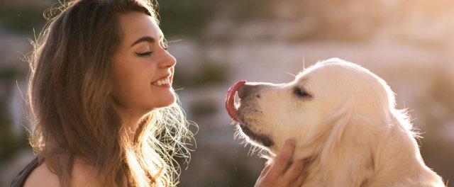 A woman and her dog