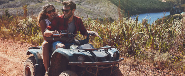 An ATV on a backcountry trail