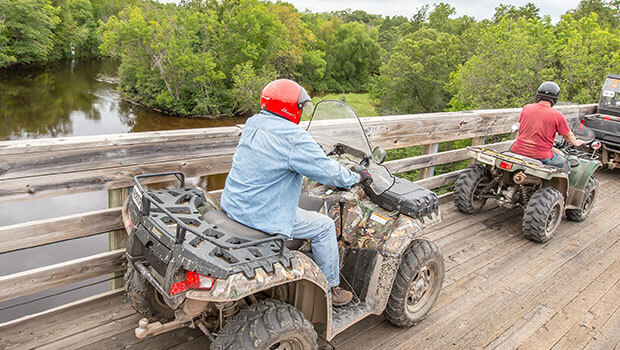 Traveling by ATV in Washburn County