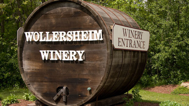 Big barrel at Wollersheim Winery