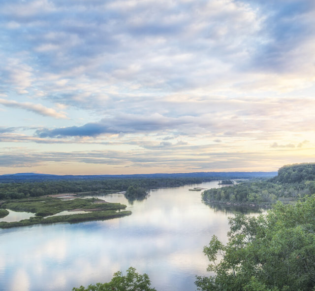 Spring image of a river in Wisconsin