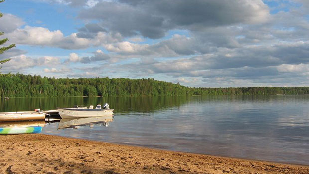 Lake in Wisconsin in the summer