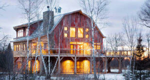 Lake Superior Barn in Winter